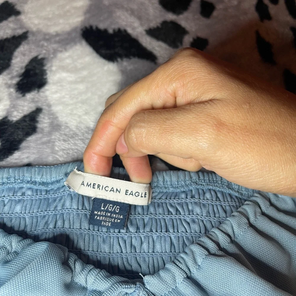 American Eagle Outfitters Blue Long Sleeve Top